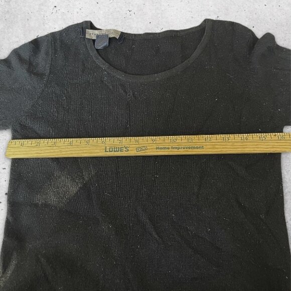 French Connection Sweater Dress Ribbed Knit Fabric Functional Pockets Black W XS - Picture 5 of 8